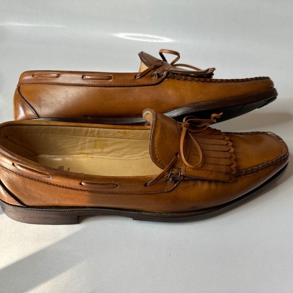 Allen Edmonds Alton Kiltie Loafer Men\'s Size 10.5 B Chestnut Tan Leather Bow Moc main image 7